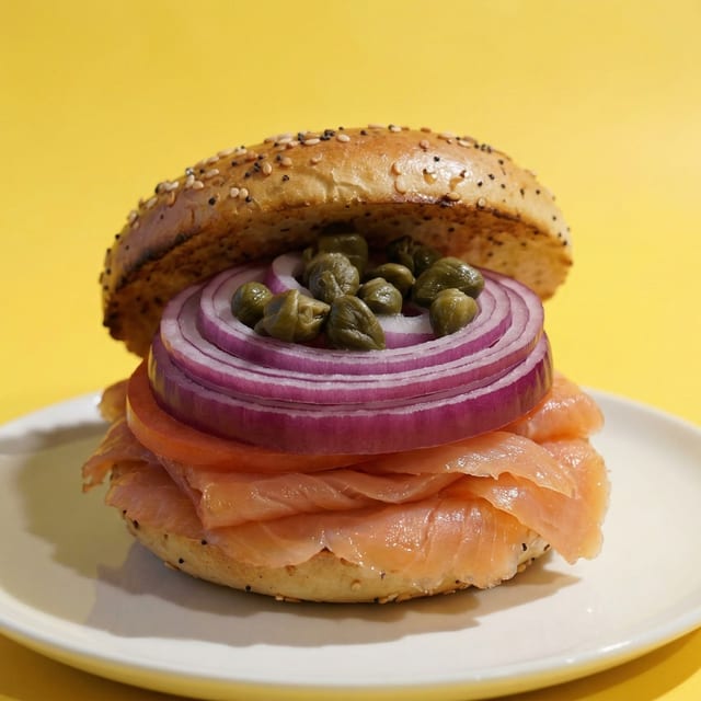 Loaded Bagel Sandwich Breakfast.