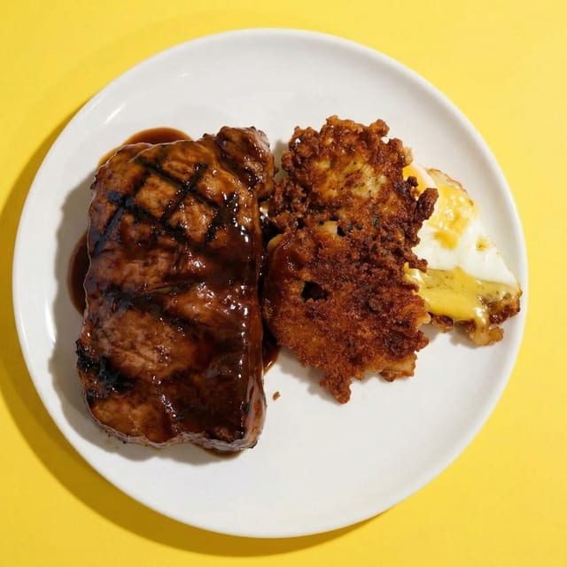 Steak and Eggs Breakfast.
